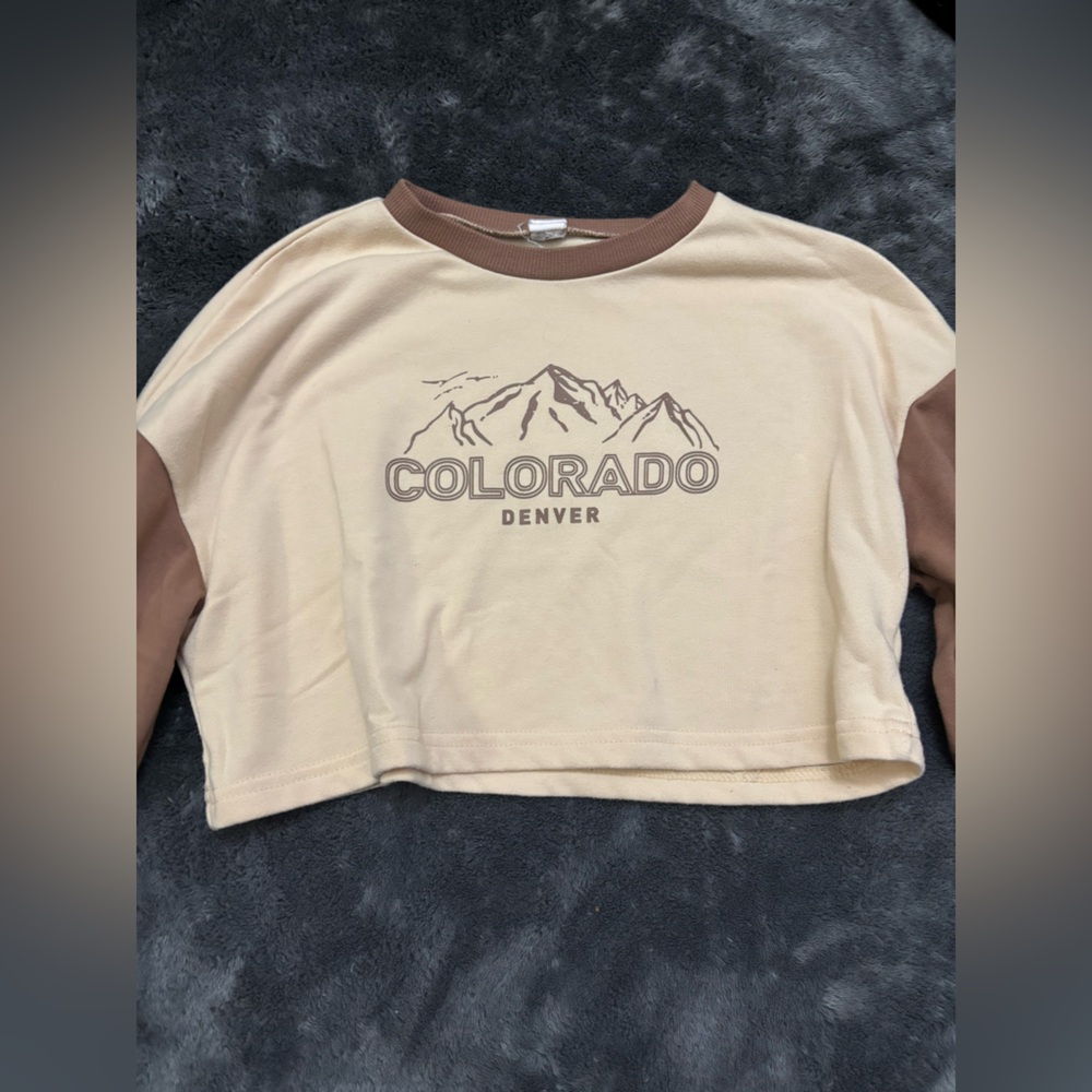 Colorado Denver Graphic cropped sweater
